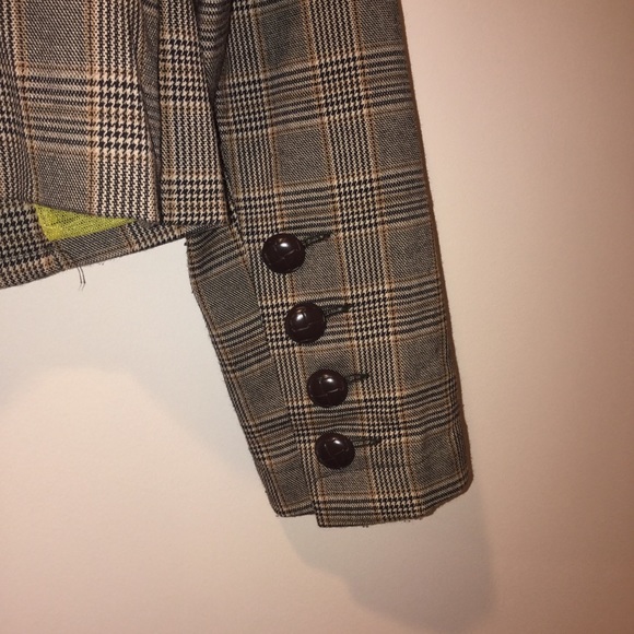 Refuge Faux Fur Plaid Blazer - Picture 5 of 5